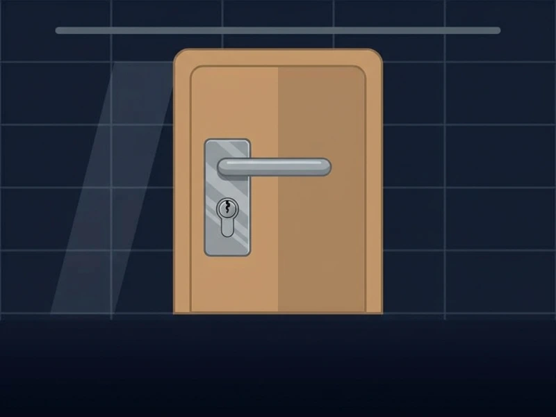 Exemple de serrure de porte après intervention